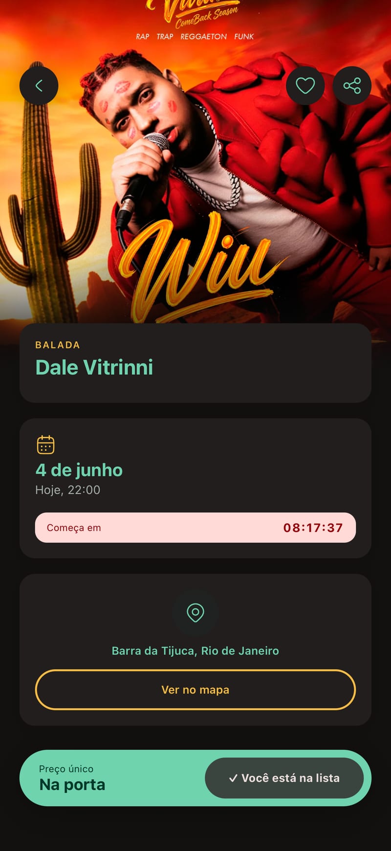 Sextou event screen